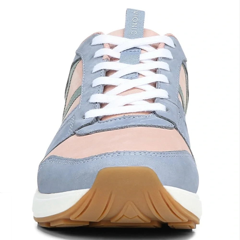 NEW Vionic Rechelle Women's Lace-up Casual Sneaker Shoes Misty Pink Blue & Green - Picture 4 of 8